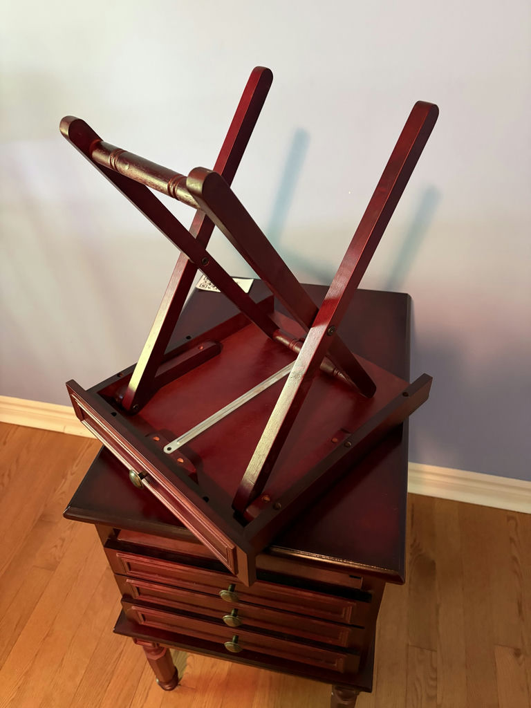 Side Table With 4 Built-In TV Tables - image 5 of 10