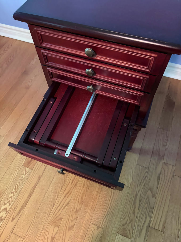 Side Table With 4 Built-In TV Tables - image 3 of 10