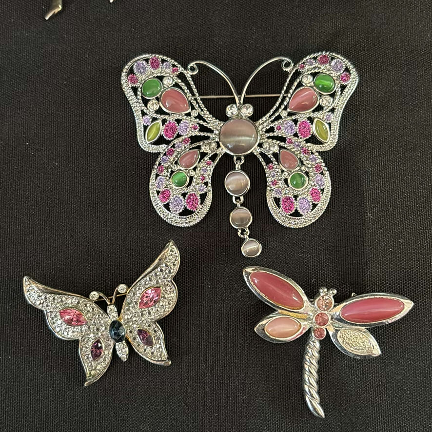 Assortment Of Silver Plated Brooches - image 8 of 12