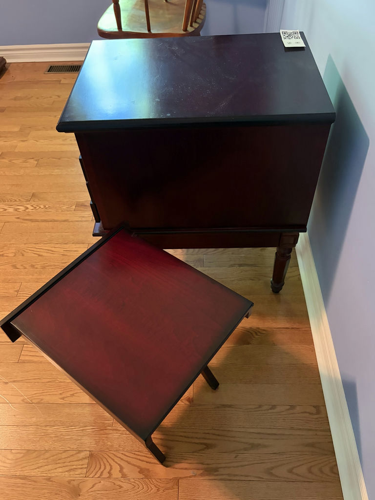 Side Table With 4 Built-In TV Tables - image 10 of 10