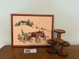 Vintage Wooden Spools & Embroidered Wall Art - thumbnail 1 of 13