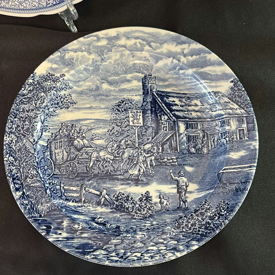 Blue & White Decorative Collector Plates - image 4 of 21