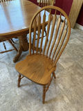 Solid Oak Dinning Table With 3 Leaves & 4 Chairs - thumbnail 2 of 11