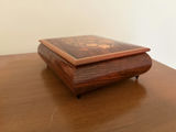 Sorrento Inlaid Wood Musical Jewelry Box & Ingraham Tavel Clock - thumbnail 9 of 14
