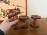 Vintage Wooden Spools & Embroidered Wall Art - thumbnail 3 of 13