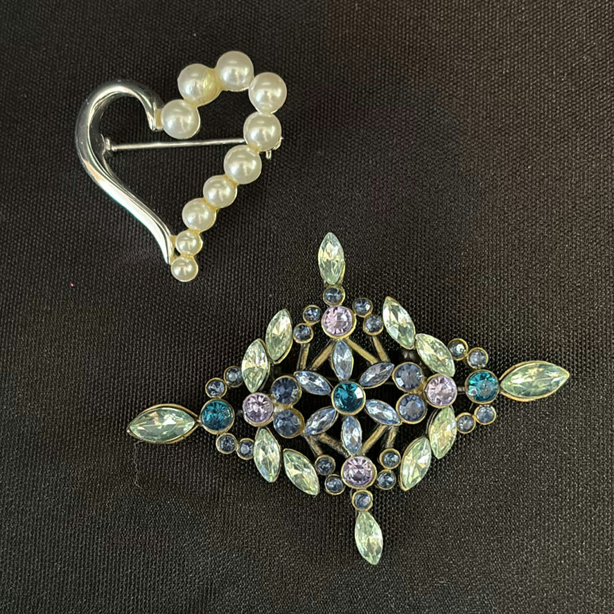Assortment Of Silver Plated Brooches - image 10 of 12
