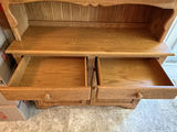 Solid Oak Buffet & Hutch - thumbnail 7 of 15