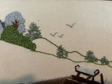 Vintage Wooden Spools & Embroidered Wall Art - thumbnail 10 of 13