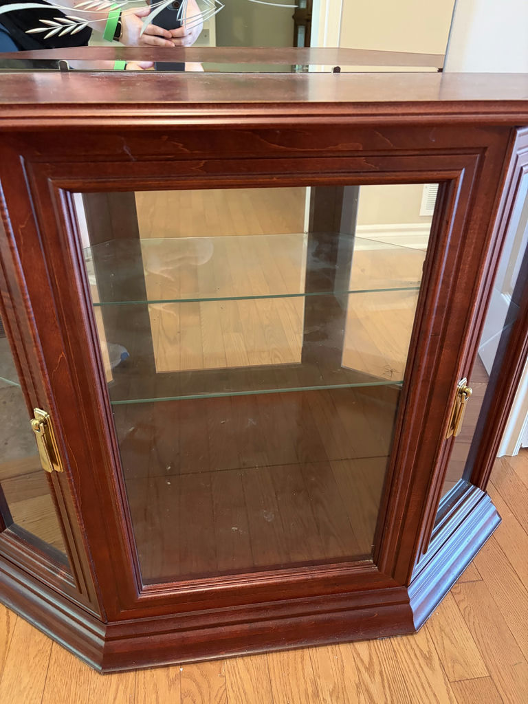 Small Wood & Glass Cabinet - image 5 of 10