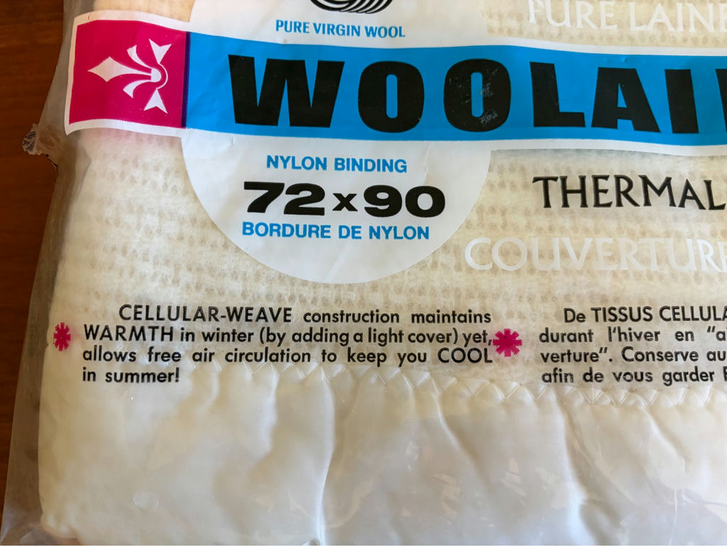 Woolaire Virgin Wool Thermal Blanket, Sealed - image 5 of 10