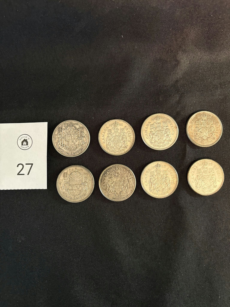8 Silver 50 Cent Coins - image 1 of 19