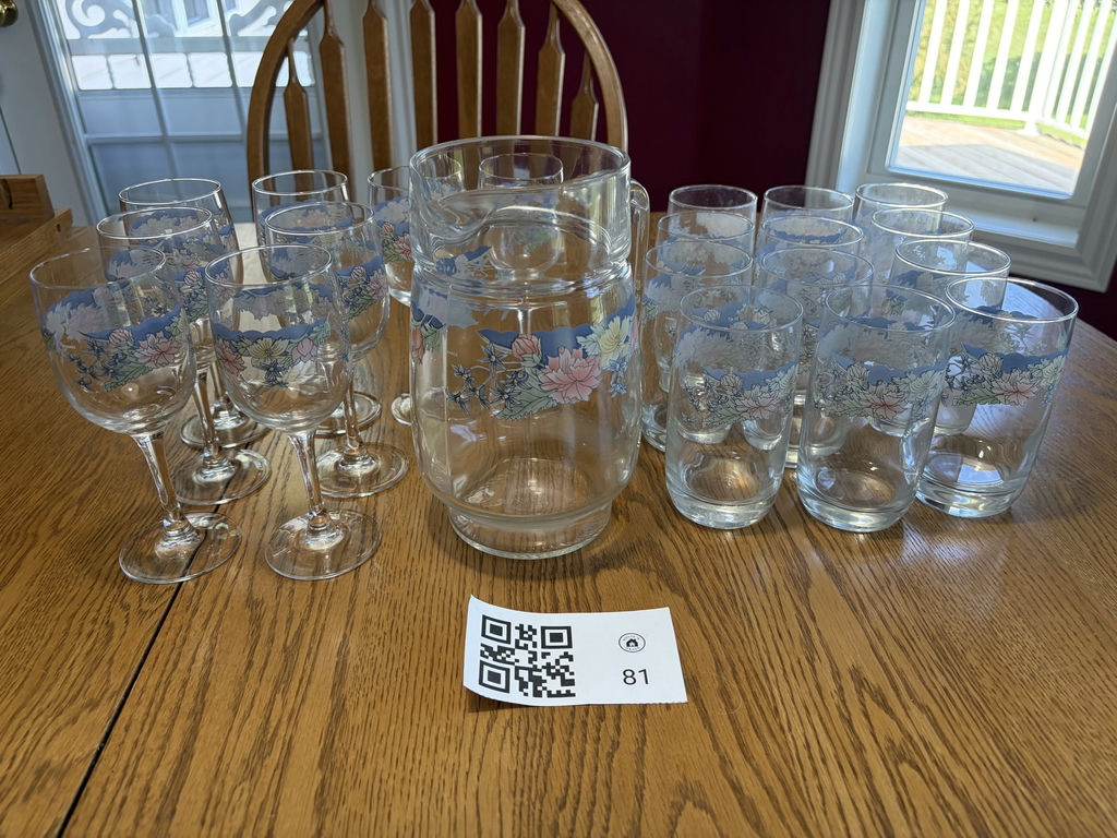 Vintage Arcopal “Florine” Glasses & Pitcher - image 1 of 10