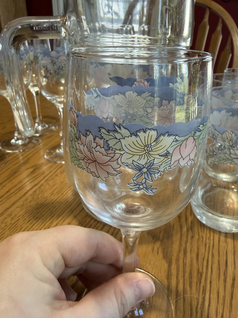Vintage Arcopal “Florine” Glasses & Pitcher - image 5 of 10