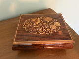 Sorrento Inlaid Wood Musical Jewelry Box & Ingraham Tavel Clock - thumbnail 8 of 14