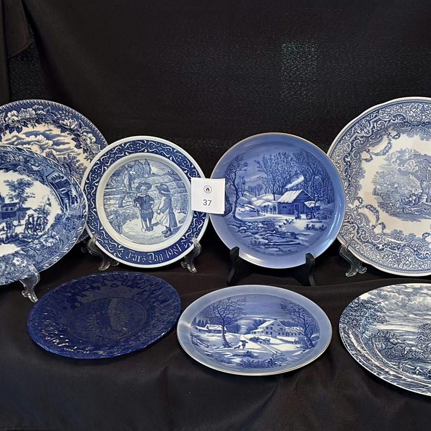 Blue & White Decorative Collector Plates - image 1 of 21