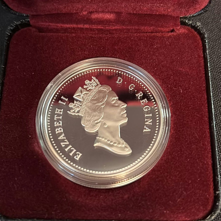 RCM Coins; 2006 Silvery Blue Butterfly and 1996 McIntosh Apple Proof Silver Dollar - image 8 of 10