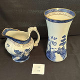Booths “Real Old Willow” Pitcher & Vase - thumbnail 1 of 11