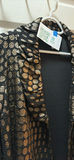 Joseph Ribkoff Black and Metallic Polka Dot Open Front Jacket - thumbnail 4 of 4