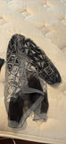 Black Leather Gloves and Patterned Sheer Scarf - thumbnail 3 of 3