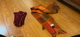 Plaid Scarf and Pair of Gloves - thumbnail 1 of 3