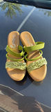 San Giorgio Green Wedge Sandals - thumbnail 2 of 5