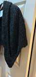 Black Textured Open-Front Shawl Cardigan - thumbnail 3 of 4
