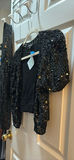 Black Sequin Cardigan and Scarf - thumbnail 4 of 5