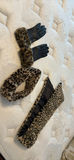 Leopard Print Faux Fur Hat, Scarf, and Gloves Set - thumbnail 1 of 4