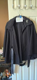 Black Cape-Style Jacket with Decorative Brooch - thumbnail 1 of 5