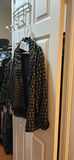 Joseph Ribkoff Black and Metallic Polka Dot Open Front Jacket - thumbnail 1 of 4