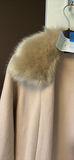 Women's Beige Coat with Faux Fur Collar - thumbnail 3 of 6