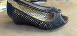 Anne Klein Sport Navy Blue Peep Toe Wedge Flats Size 7M - thumbnail 3 of 5