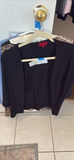 JV Collection Black Cardigan and Animal Print Top - thumbnail 3 of 9