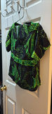 Black and Green Rayon Two-Piece Outfit - thumbnail 1 of 6