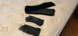 Black Leather Gloves and Black Fur Scarf - thumbnail 1 of 3