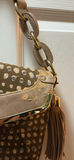 Brown Patterned Shoulder Handbag with Tassel - thumbnail 4 of 4