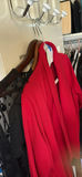 89th & Madison Red Cardigan and Lavena Black Animal Print Top - thumbnail 2 of 7