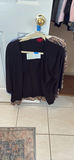 JV Collection Black Cardigan and Animal Print Top - thumbnail 1 of 9