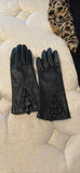 Black Gloves and Knit Scarf with Faux Fur Trim - thumbnail 2 of 4