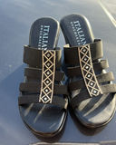 Italian Shoemakers Black Wedge Sandals Size 7 - thumbnail 2 of 5