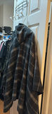 Black Plaid Hooded Poncho - thumbnail 4 of 4