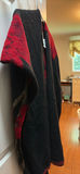 Black and Red Wool Blend Poncho - thumbnail 4 of 4