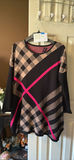Long Sleeve Patterned Knit Tunic Top - thumbnail 1 of 4