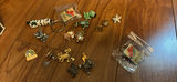 Assorted Lapel Pins, Brooches, and Keychain - thumbnail 1 of 4