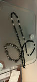 Black Beaded Necklace and Bracelets - thumbnail 1 of 3