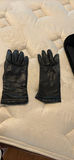 Black Leather Gloves and Black Fur Scarf - thumbnail 2 of 3