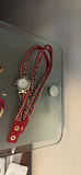 Red Rhinestone Wrap Watch and Pair of Earrings - thumbnail 4 of 4