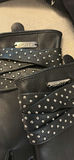 DKNY Black Studded Gloves and Feather Print Scarf - thumbnail 3 of 4