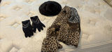 Hat, Gloves, and Animal Print Scarf - thumbnail 1 of 4