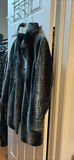 Black Patterned Faux Fur Coat - thumbnail 1 of 6